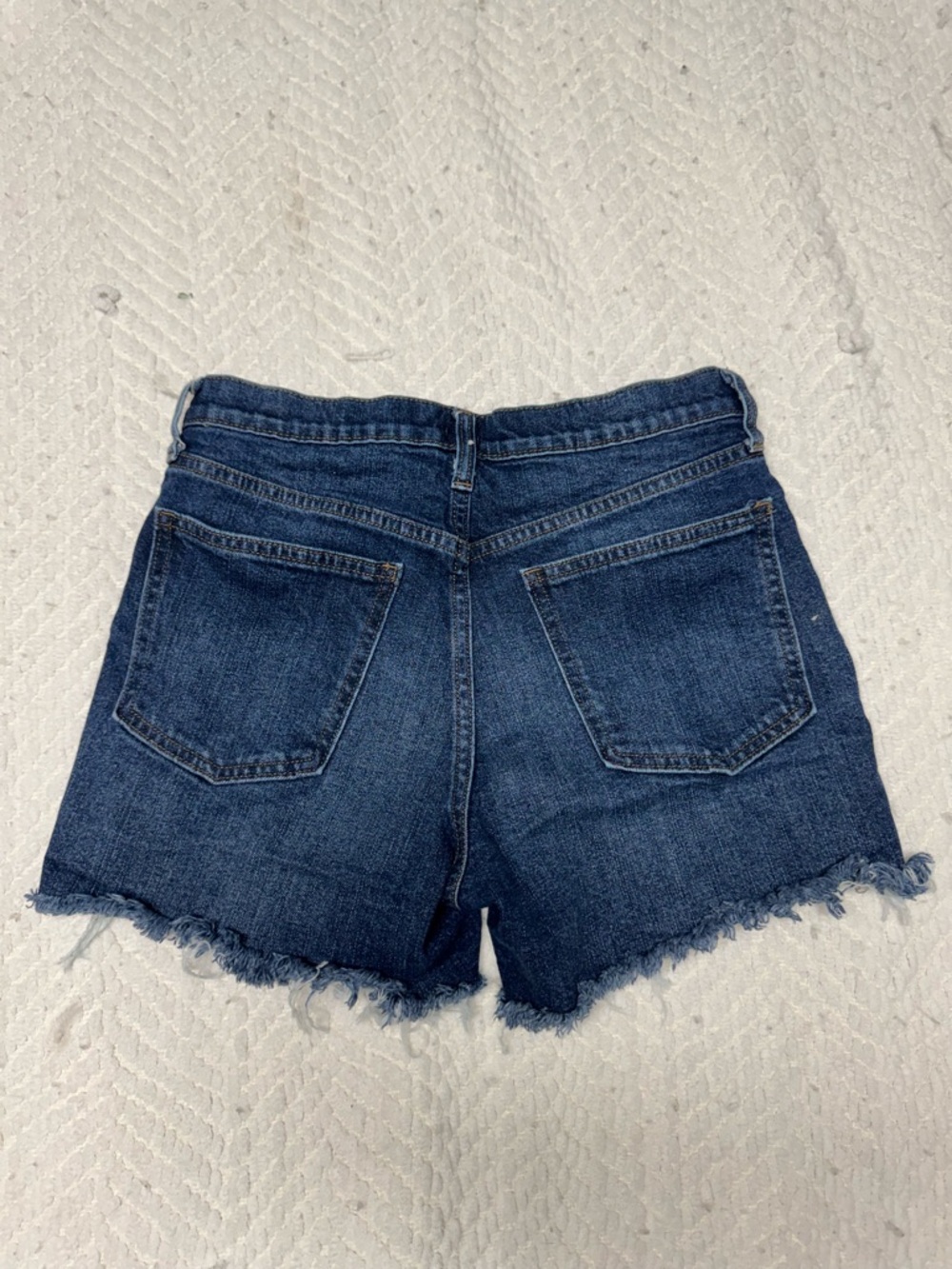 GAP Dark Blue High-Rise Button-Front Denim Shorts - Picture 2 of 4